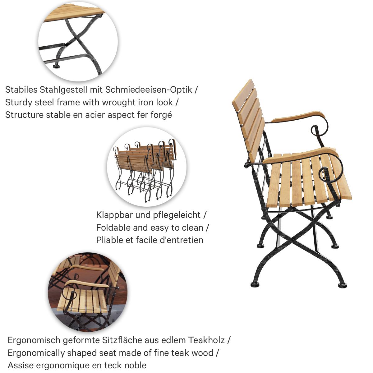 Abbildung 2-Sitzer-Armlehnbank Valentin