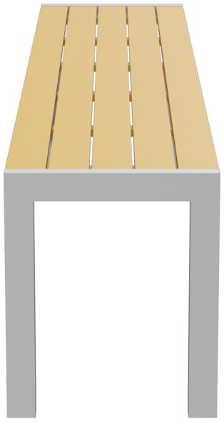 Abbildung 3-seater bench Risa Seitenansicht