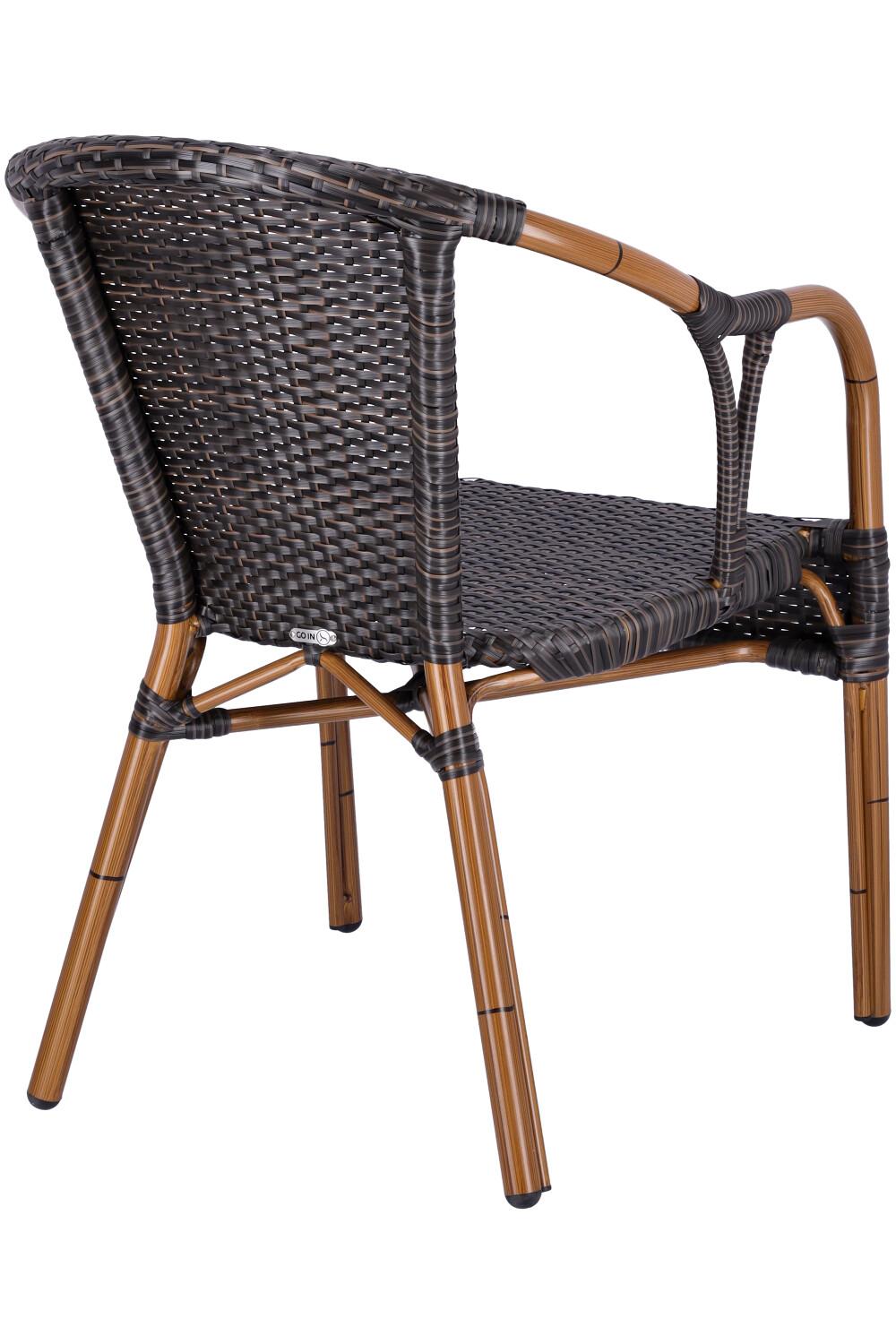 Abbildung Chaise à accoudoirs Malva Schrägansicht