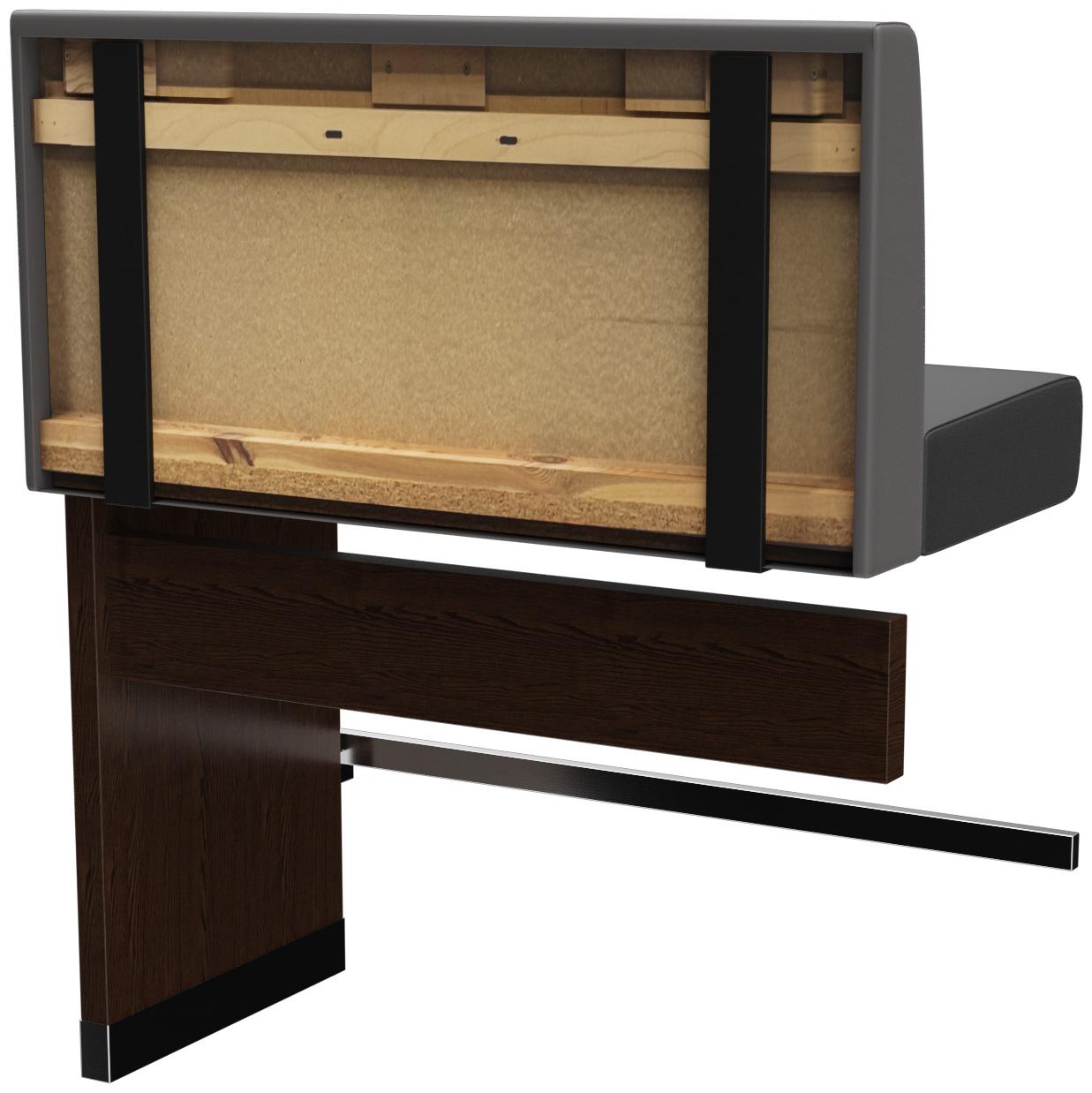 Abbildung Anbau-/Abschlusselement 100 cm H-Line Schrägansicht