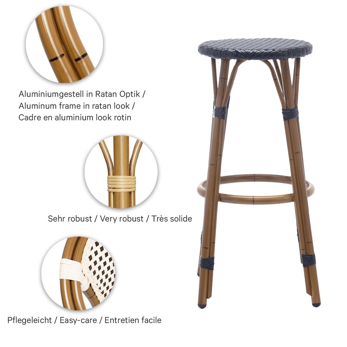 Abbildung Tabouret de bar Malte
