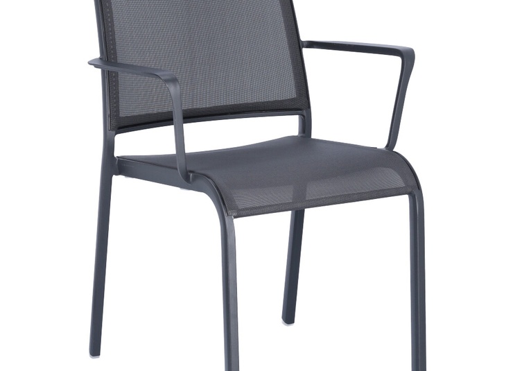 Abbildung Chaise à accoudoirs Taha Schrägansicht