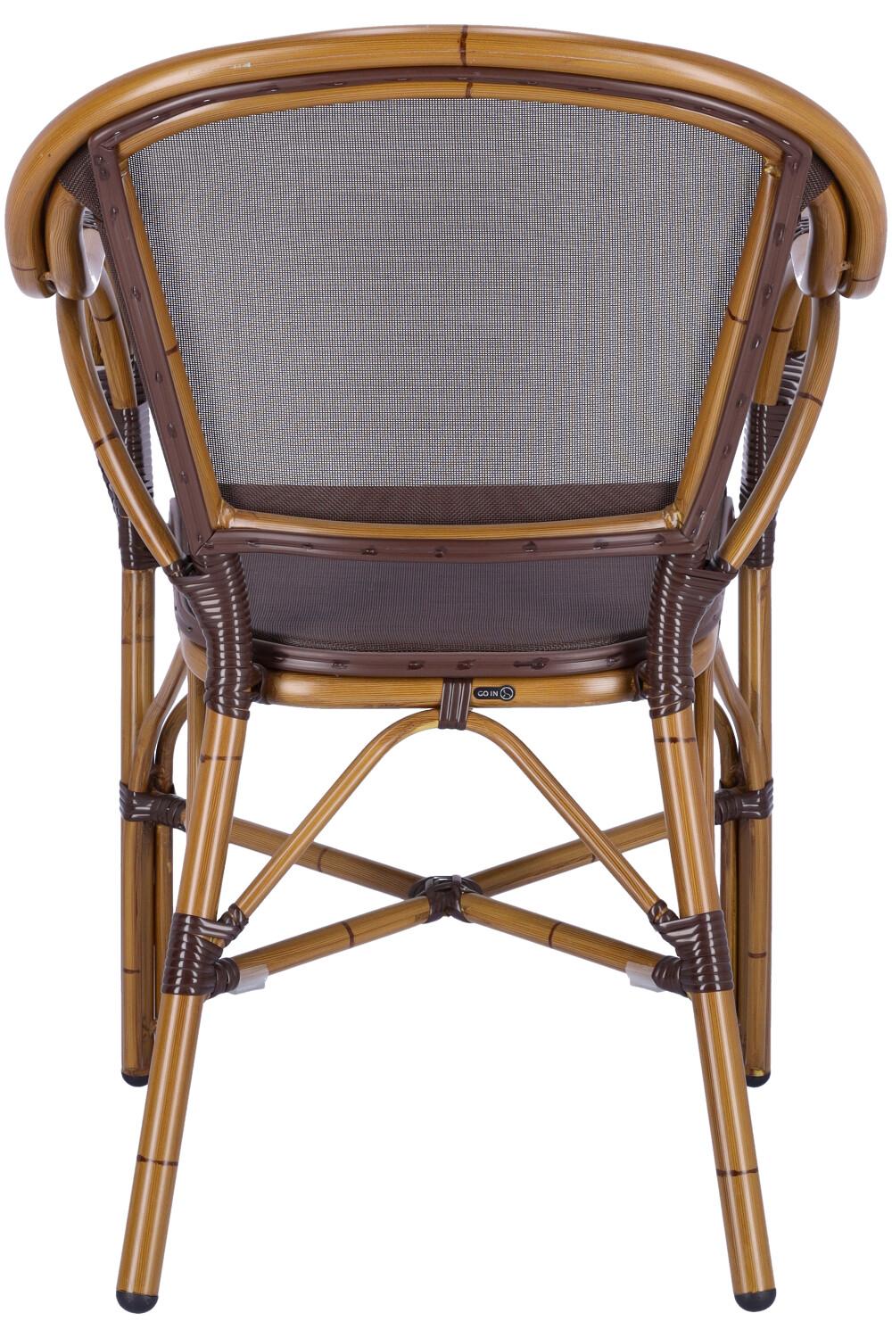 Abbildung Chaise à accoudoirs Malou Rückansicht