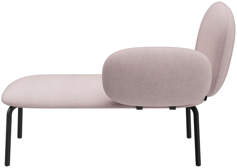 Abbildung Left-hand facing chaise longue Liberty Rückansicht
