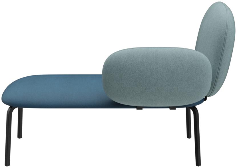 Abbildung Left-hand facing chaise longue Liberty Rückansicht