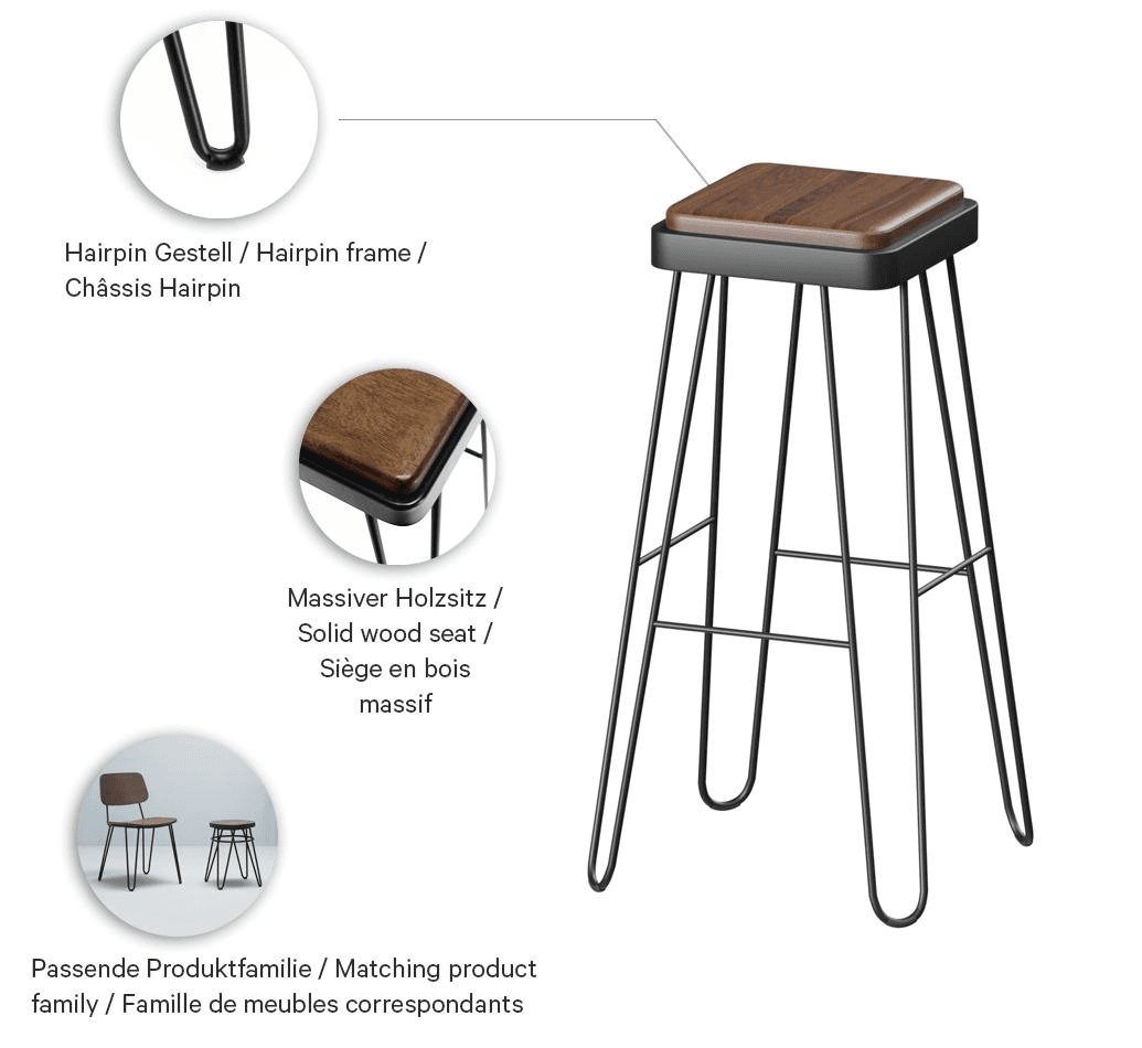 Abbildung Tabouret de bar Yago