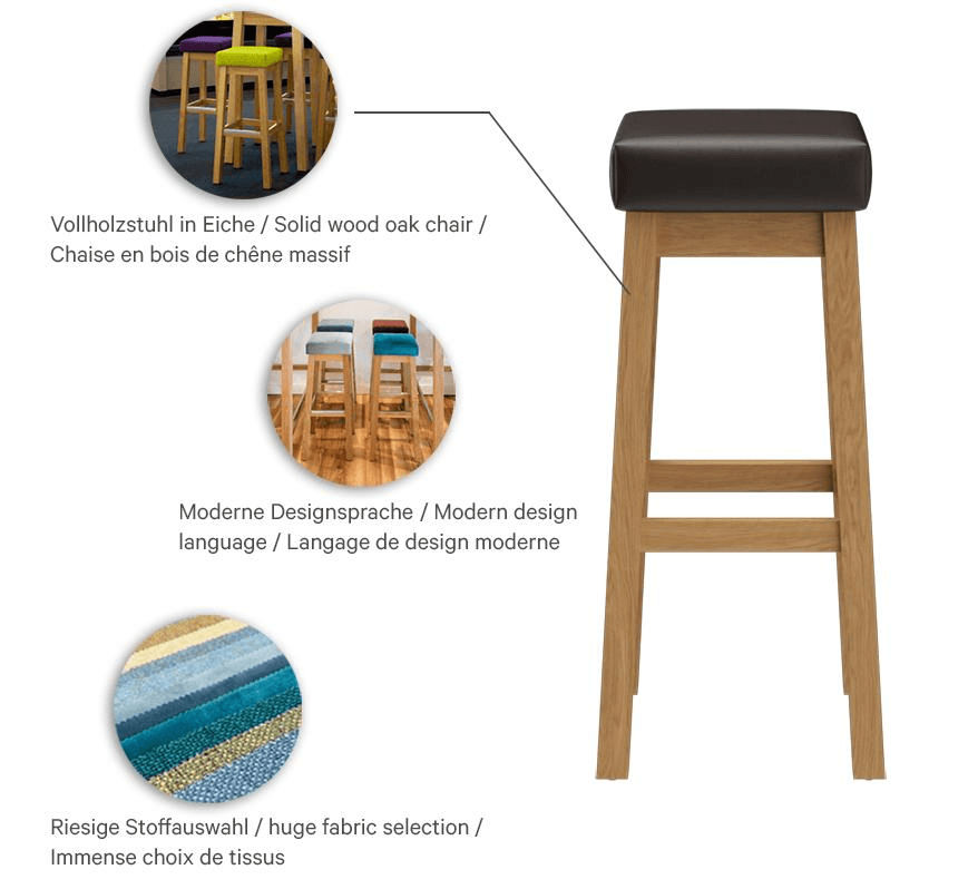 Abbildung Tabouret de bar Wanto