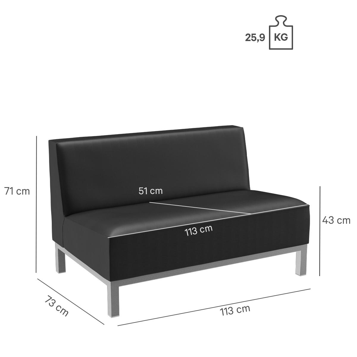 Abbildung 2-Sitzer-Element Chilly
