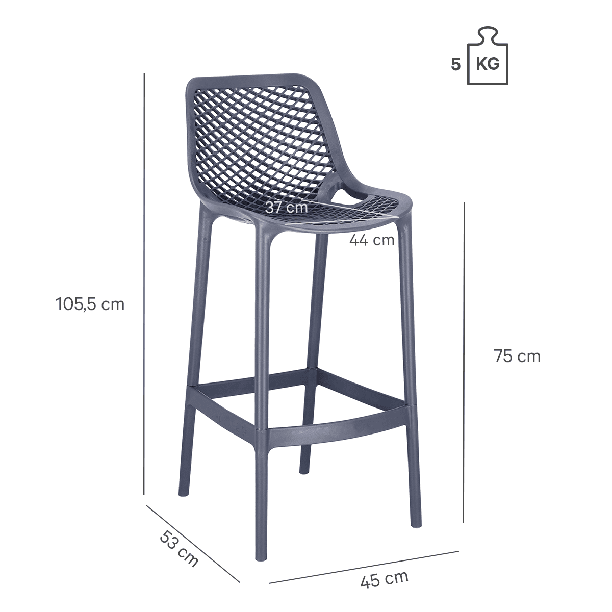 Abbildung Tabouret de bar Emilia