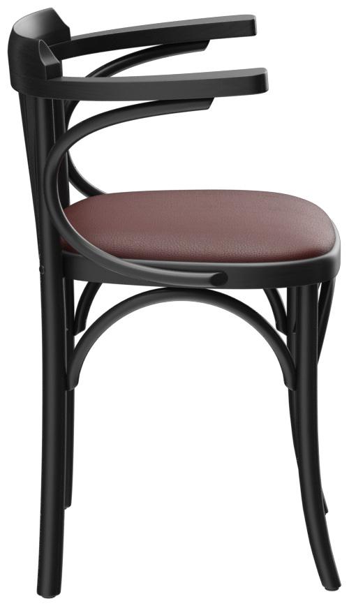 Abbildung Chaise à accoudoirs Greta Seitenansicht