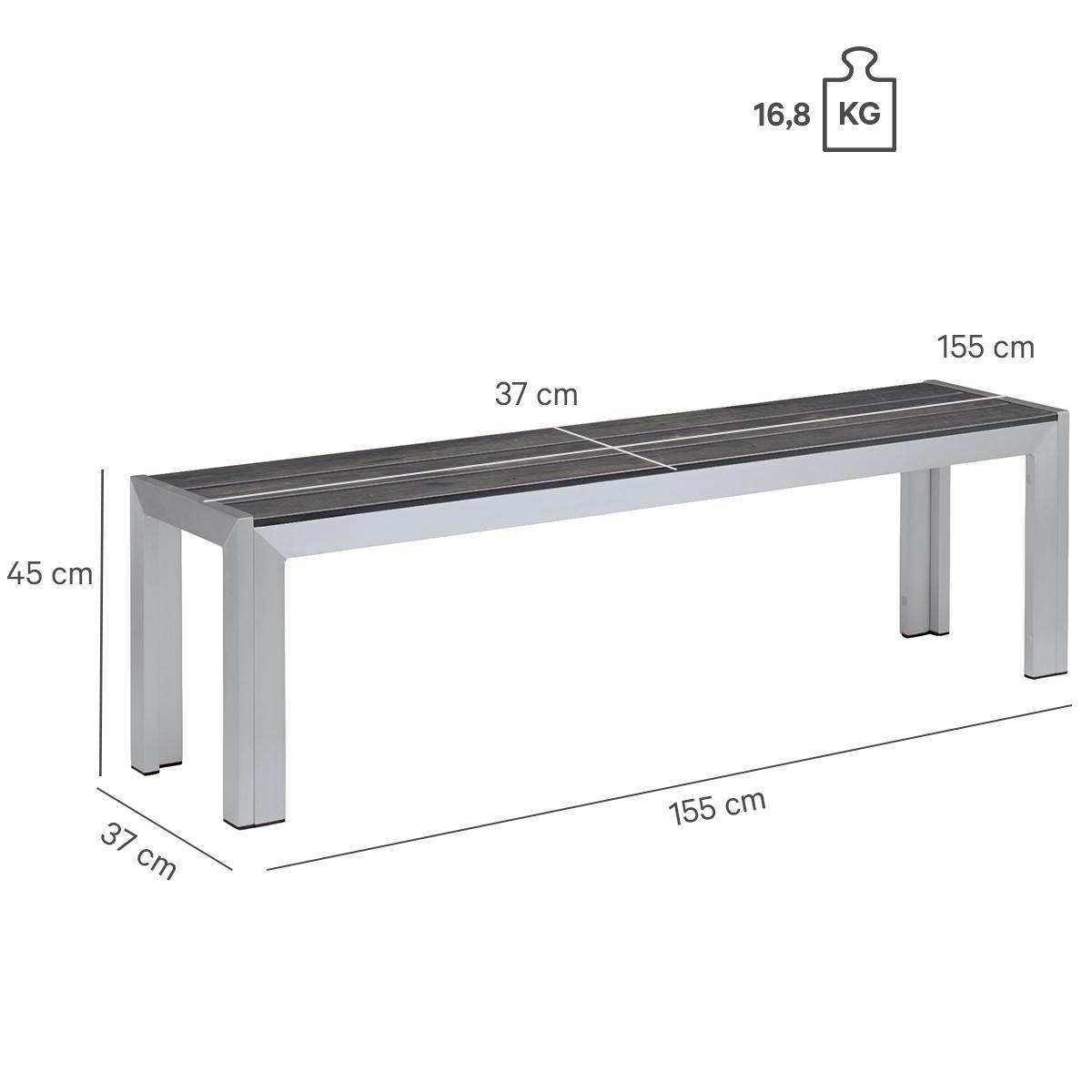 Abbildung 3-Sitzer-Bank Torger
