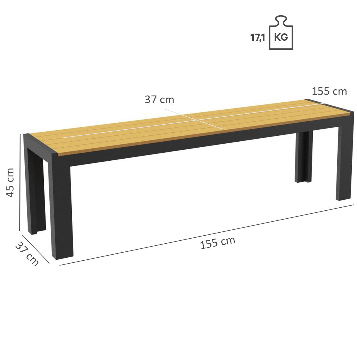 Abbildung 3-seater bench Risa
