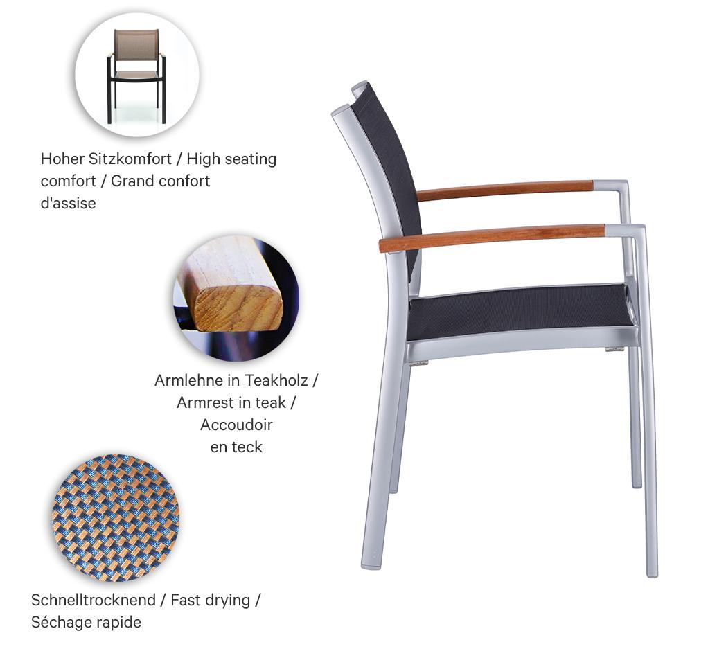 Abbildung Chaise à accoudoirs Tano