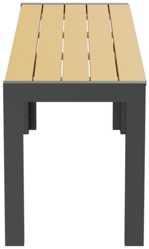 Abbildung 2-seater bench Risa Seitenansicht
