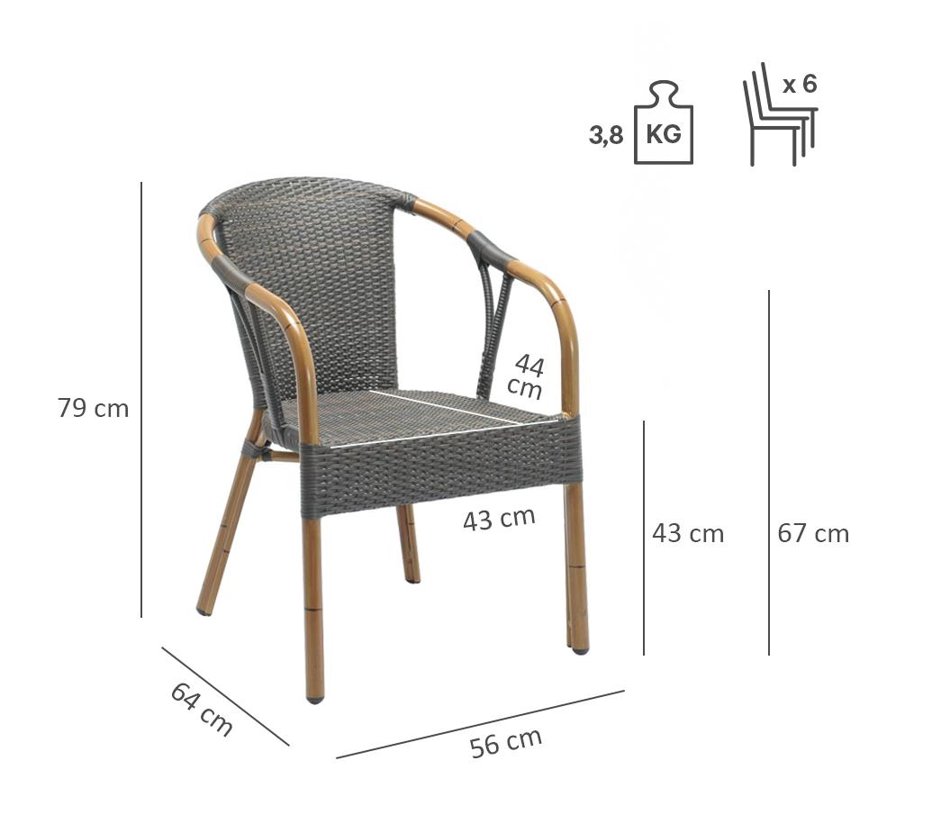 Abbildung Chaise à accoudoirs Malva