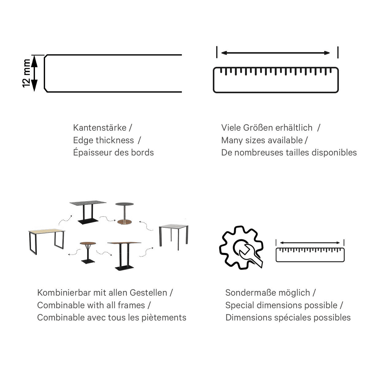 Abbildung Tischplatte Compact Slim
