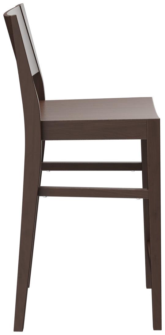 Abbildung halbhoher Hocker Quin Seitenansicht