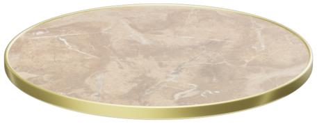 Abbildung Tischplatte Easy Gold Seitenansicht