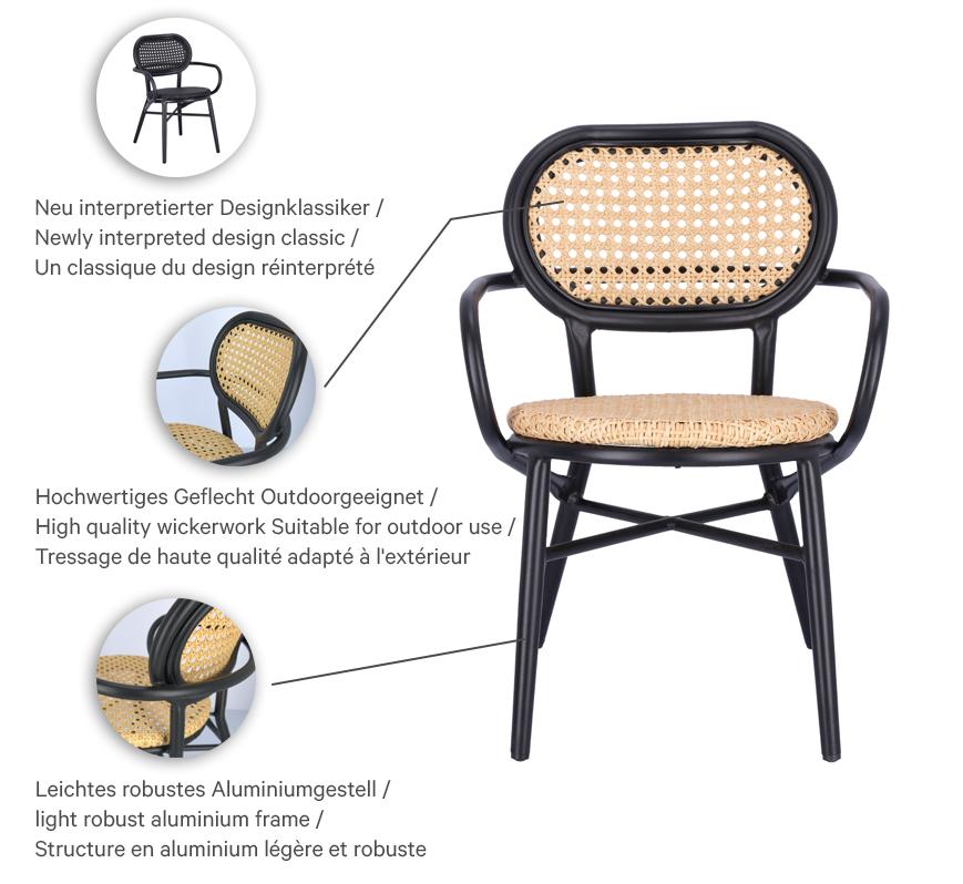 Abbildung Chaise à accoudoirs Madalina