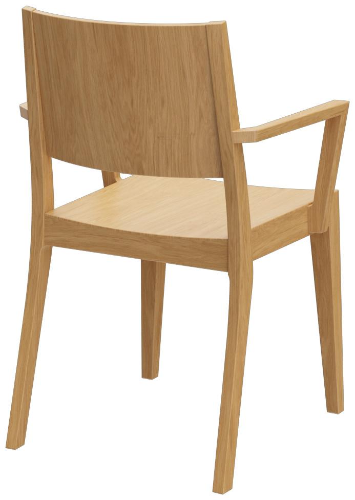 Abbildung Chaise à accoudoirs Quin Schrägansicht