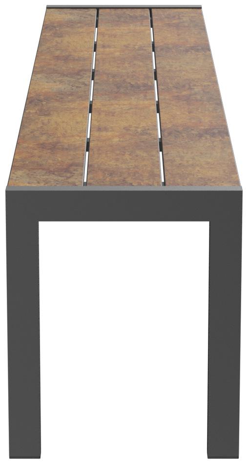 Abbildung 3-Sitzer-Bank Torger Seitenansicht