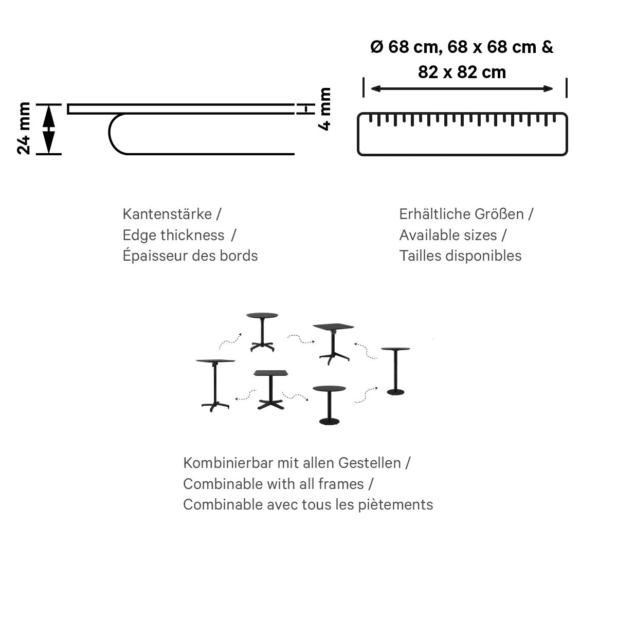 Abbildung Tischplatte Zaila