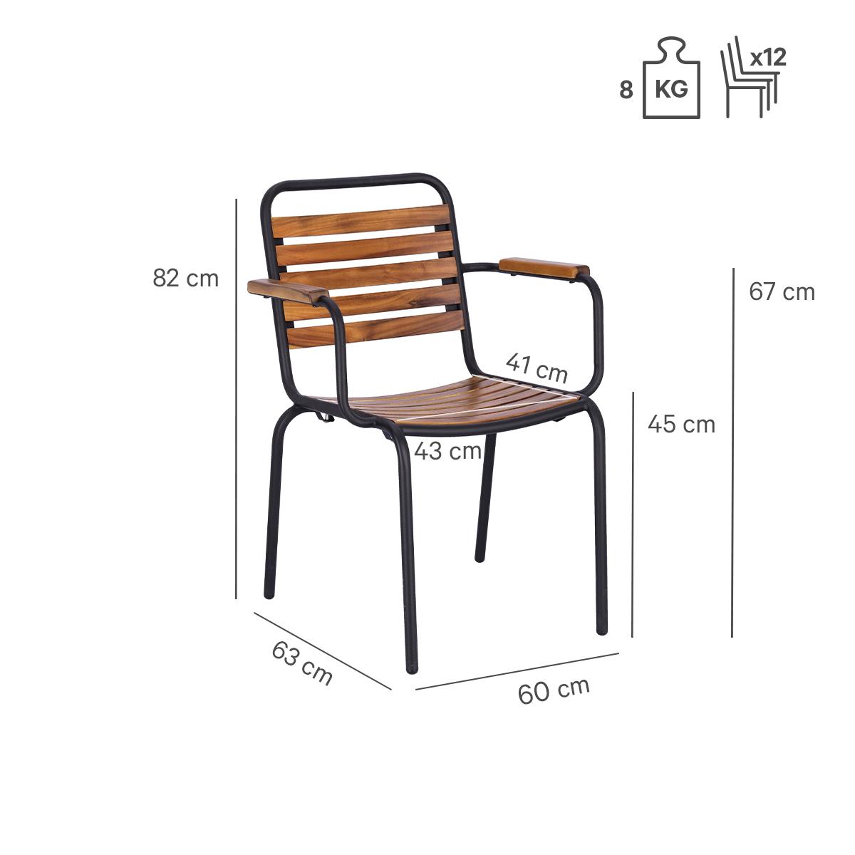 Abbildung Chaise à accoudoirs Bran