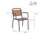 Abbildung Chaise à accoudoirs Bran