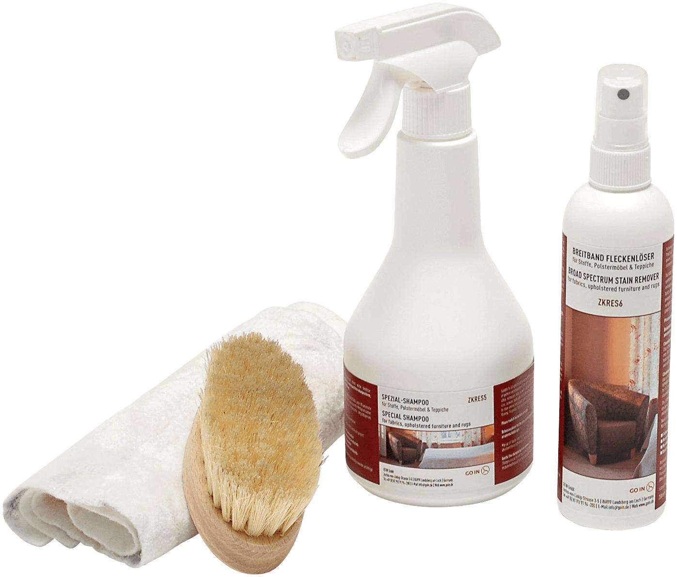 Abbildung produit d'entretien Kit de nettoyage pour tissu d’intérieur Schrägansicht