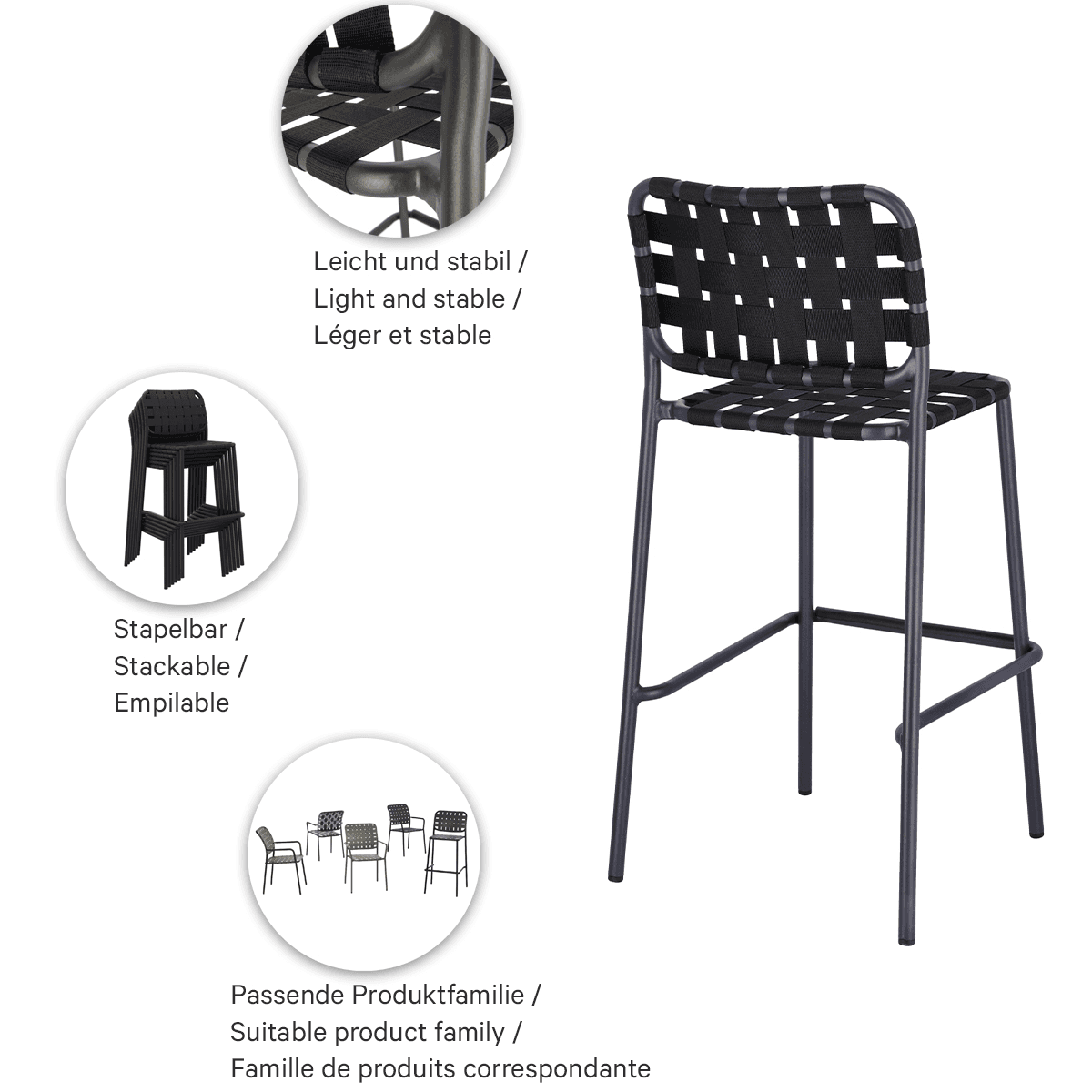 Abbildung Tabouret de bar Brigo