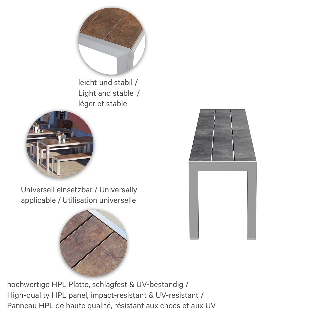 Abbildung banc 3 places Torger