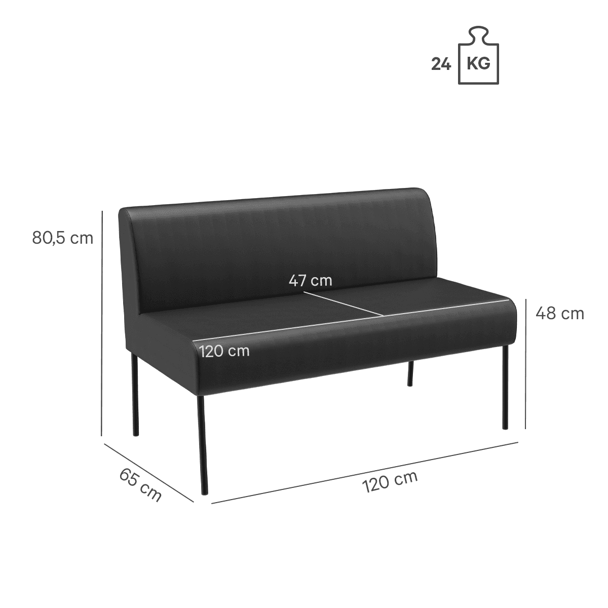 Abbildung Einzelelement 120 cm Solvia