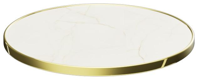 Abbildung Tischplatte Easy Gold Seitenansicht