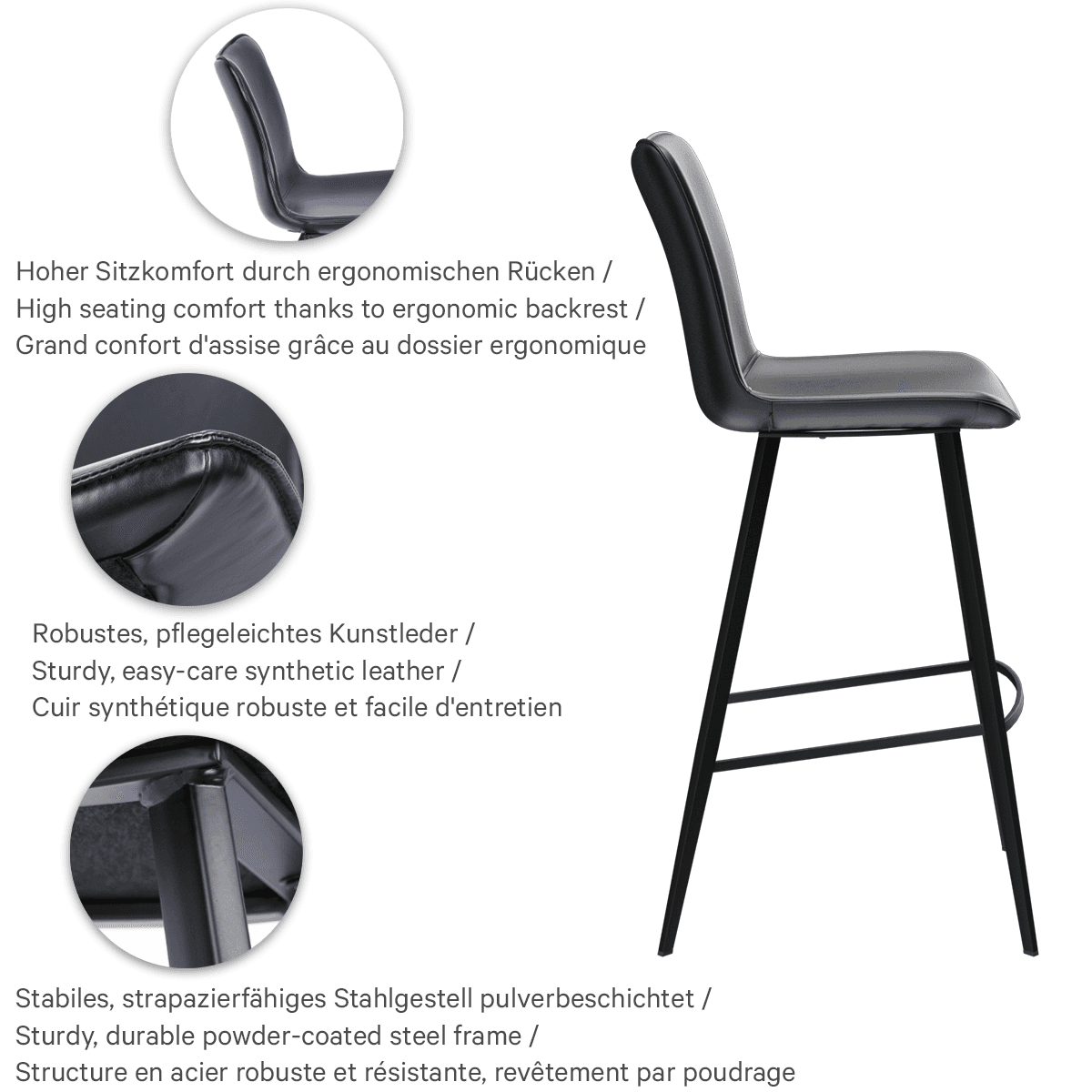 Abbildung Tabouret de bar Selda