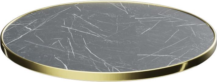 Abbildung Plateau de table Easy Gold Halla Seitenansicht