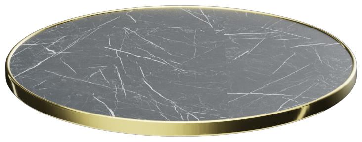 Abbildung Plateau de table Easy Gold Halla Seitenansicht