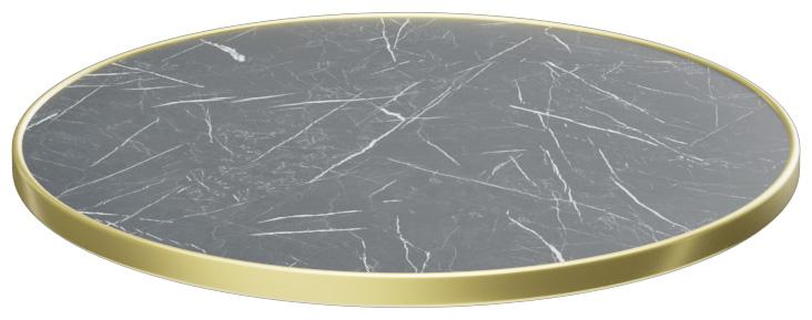 Abbildung Tischplatte Easy Gold Seitenansicht