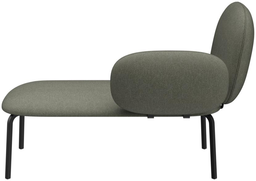 Abbildung Left-hand facing chaise longue Liberty Rückansicht