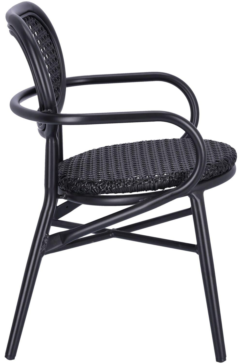 Abbildung Chaise à accoudoirs Madalina Seitenansicht