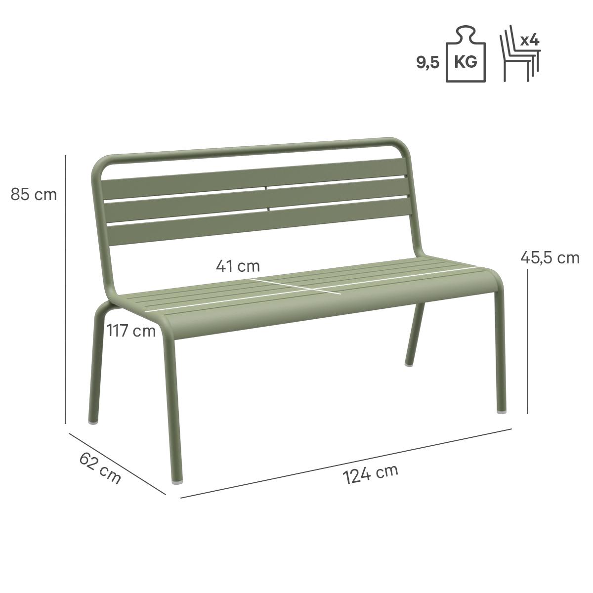 Abbildung 2-seater bench Heco