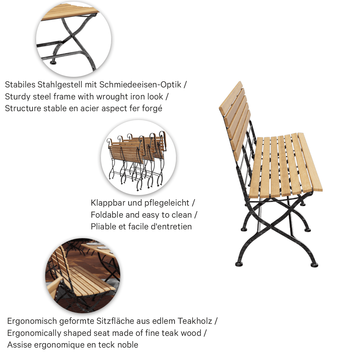 Abbildung 3-seater bench Valentin
