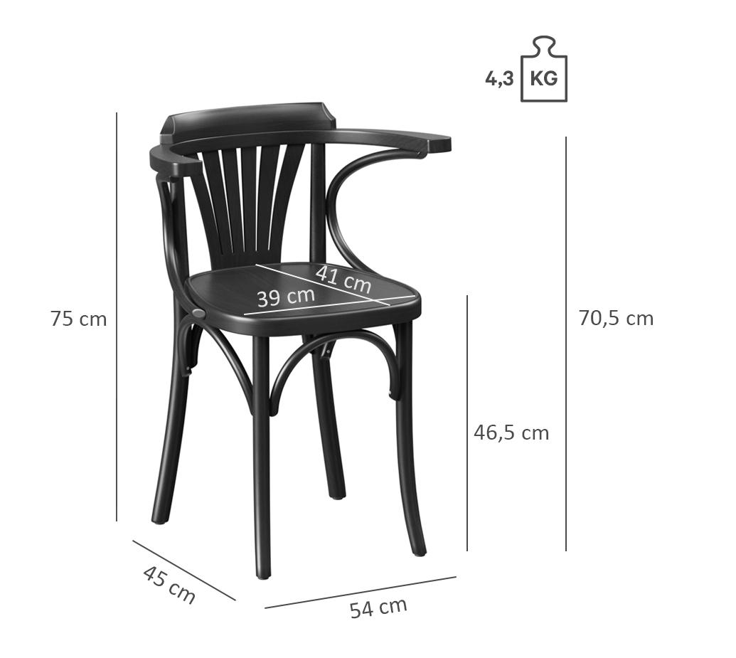Abbildung Chaise à accoudoirs Greta
