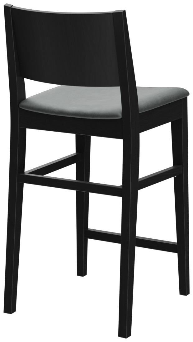 Abbildung halbhoher Hocker Quin Schrägansicht