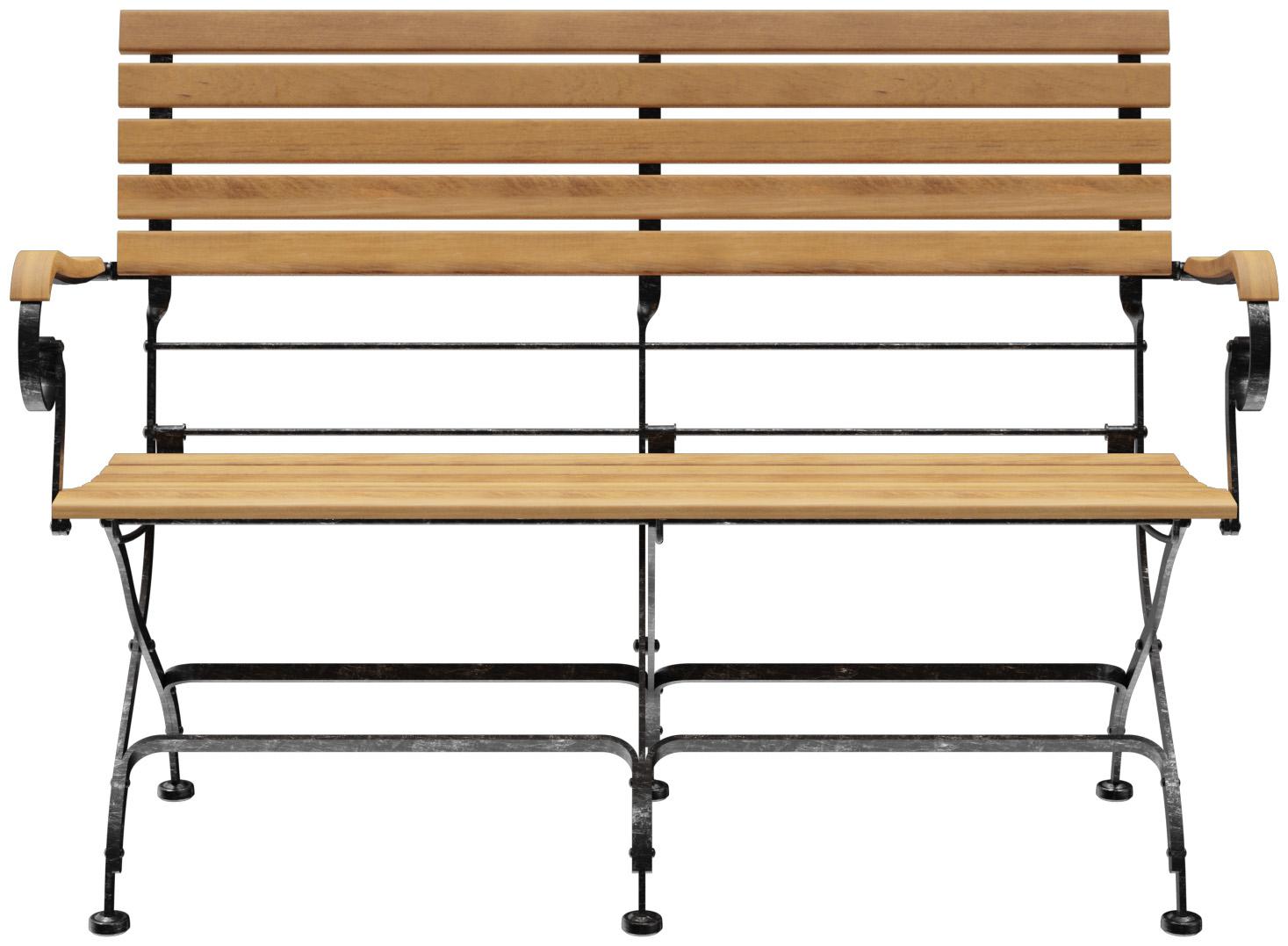 Abbildung 2-Sitzer-Armlehnbank Valentin Vorderansicht