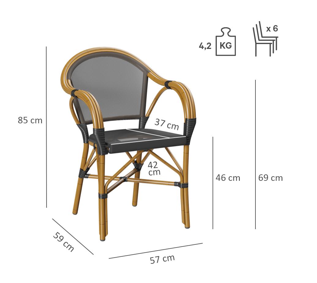 Abbildung Chaise à accoudoirs Malou