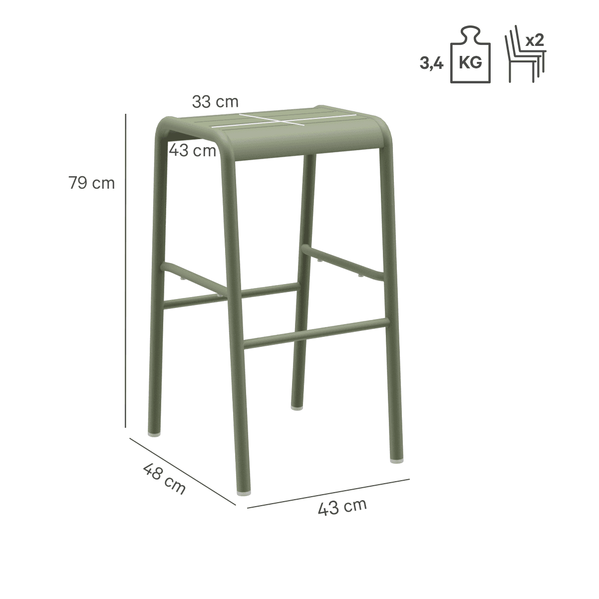 Abbildung Tabouret de bar Heco
