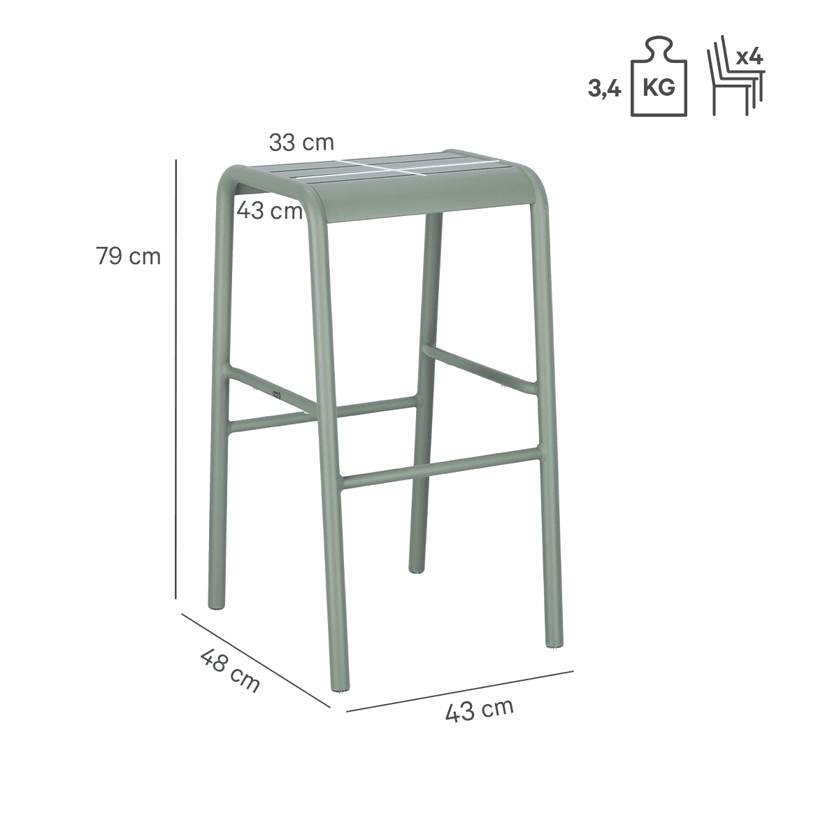 Abbildung Tabouret de bar Heco