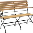 Abbildung 2-Sitzer-Armlehnbank Valentin Schrägansicht