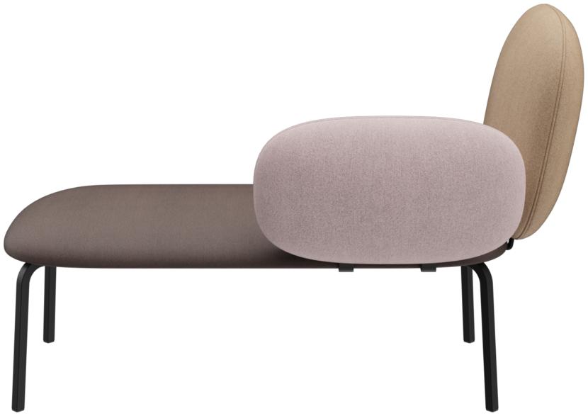 Abbildung Left-hand facing chaise longue Liberty Rückansicht
