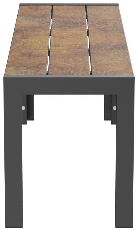 Abbildung 2-Sitzer-Bank Torger Seitenansicht